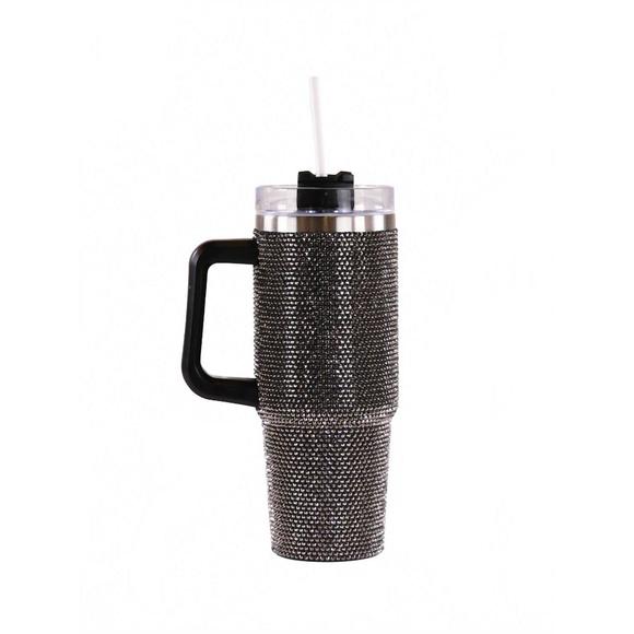 NEW SIMPLY SOUTHERN 30 oz sequin tumbler in black - Picture 1 of 1